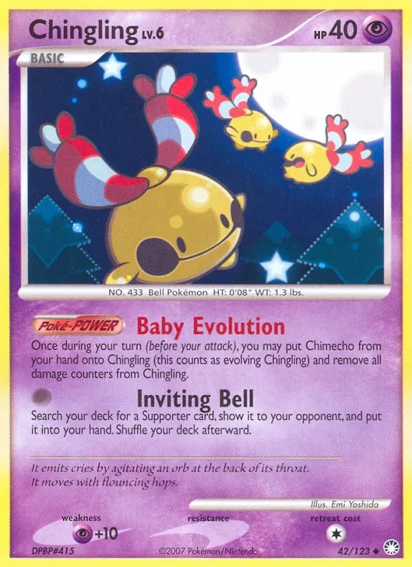 Chingling 42/123 Mysterious Treasures Pokémon Karte