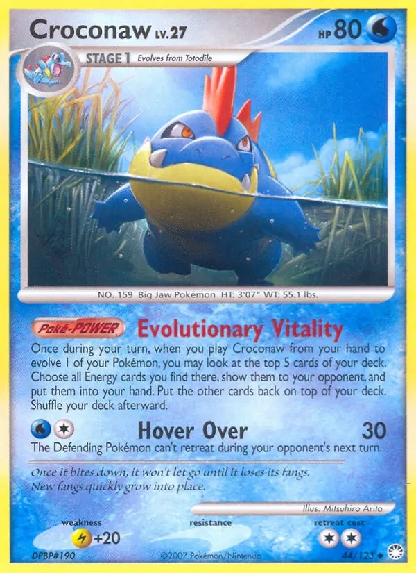 Croconaw 44/123 Mysterious Treasures Pokémon card