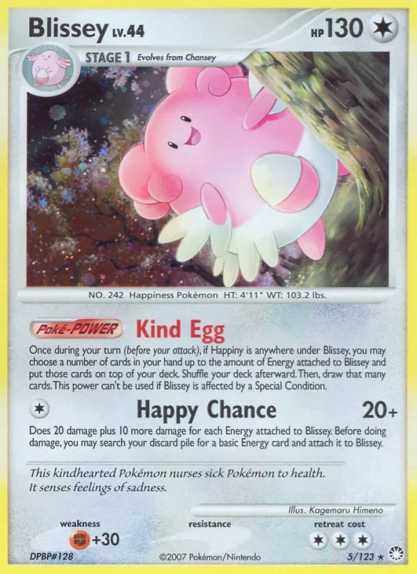 Blissey 5/123 Mysterious Treasures Pokémon card