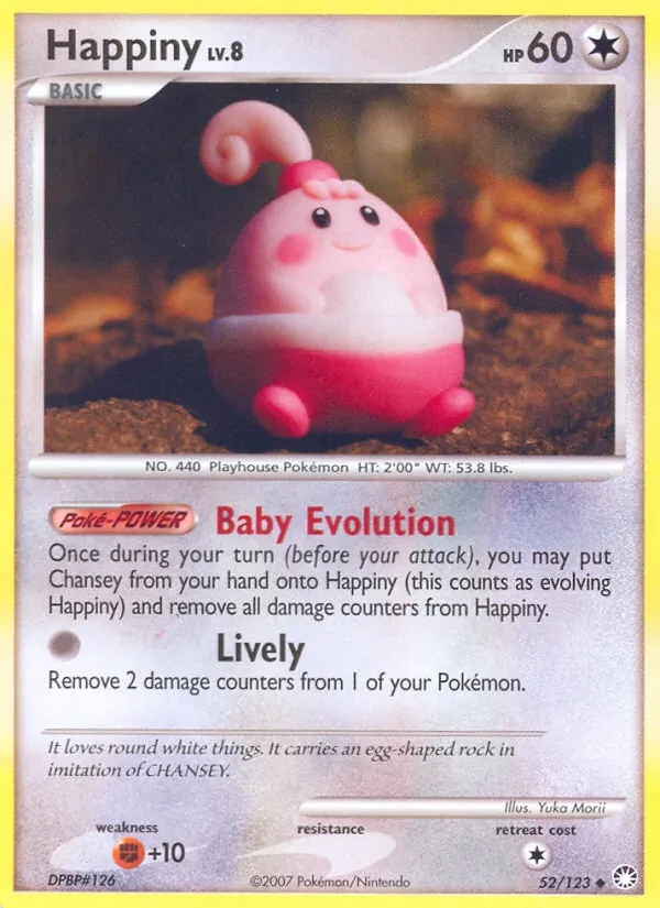 Happiny 52/123 Mysterious Treasures Pokémon card