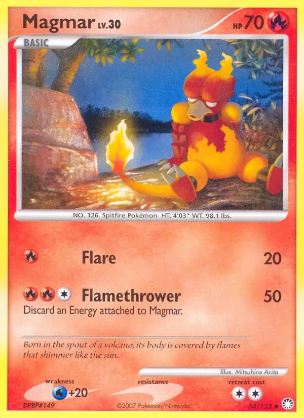 Magmar 54/123 Mysterious Treasures Pokémon card