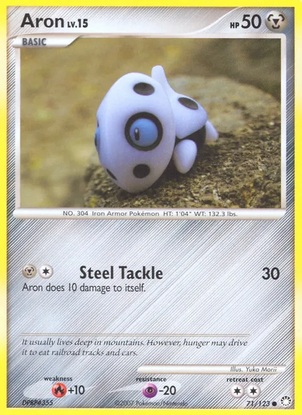 Aron 71/123 Mysterious Treasures Pokémon card