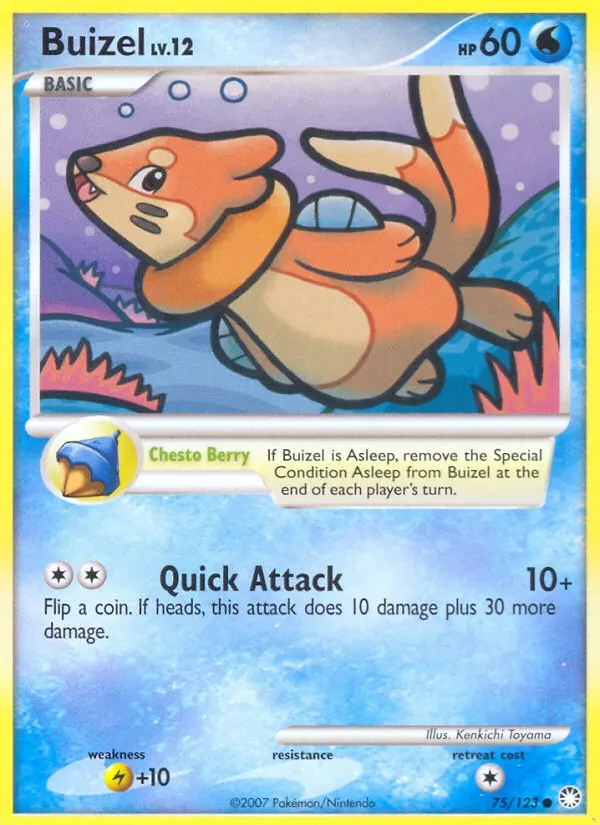 Buizel 75/123 Mysterious Treasures Pokémon card