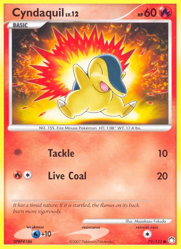 Cyndaquil 79/123 Mysterious Treasures Pokémon card