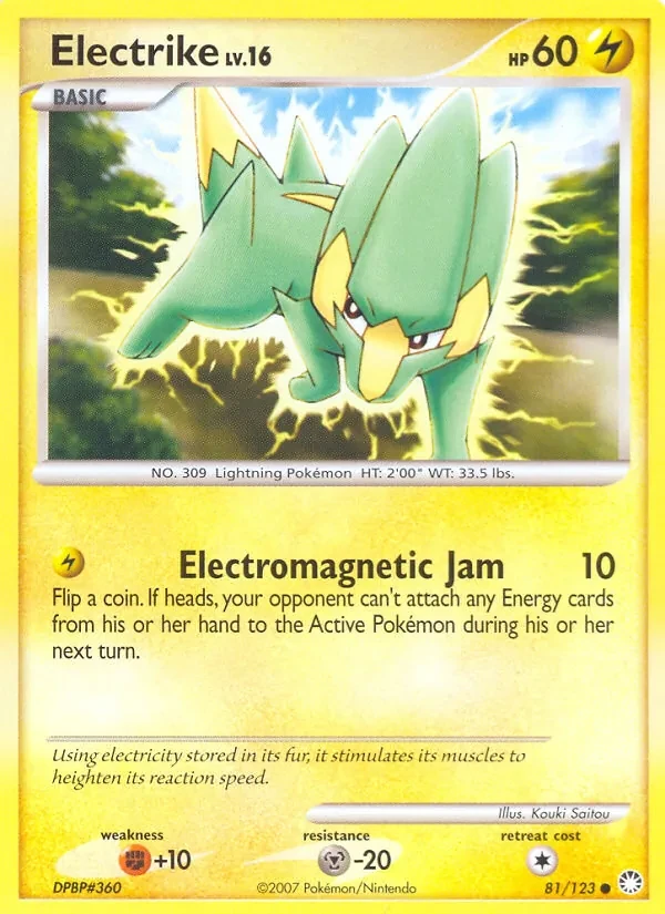 Electrike 81/123 Mysterious Treasures Pokémon card
