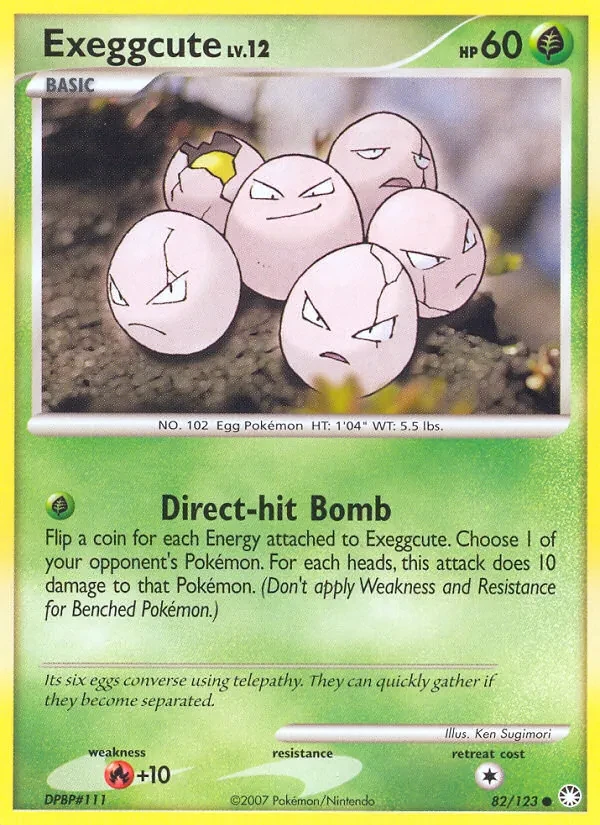 Exeggcute 82/123 Mysterious Treasures Pokémon card