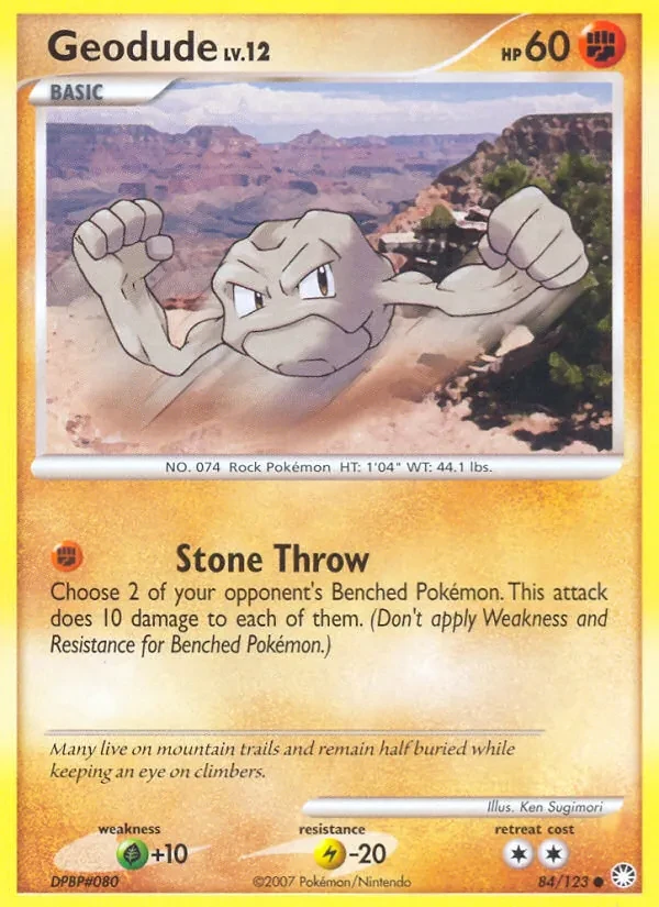 Geodude 84/123 Mysterious Treasures Pokémon card