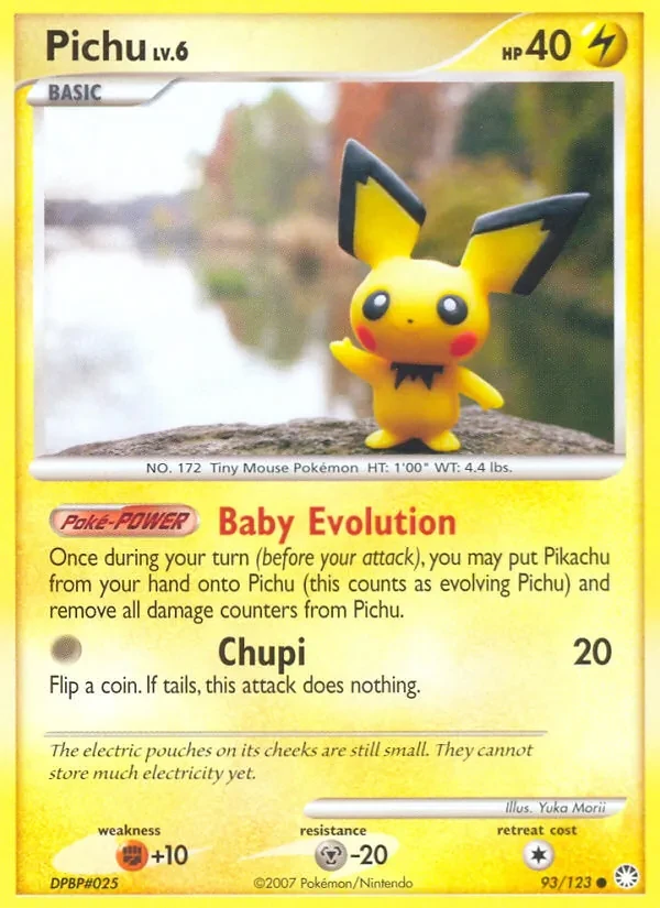 Pichu 93/123 Mysterious Treasures Pokémon card
