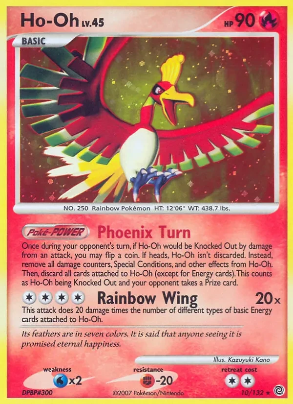Carta Pokémon Ho-Oh 10/132 Secret Wonders