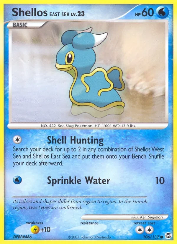 Shellos East Sea 106/132 Secret Wonders Pokémon card