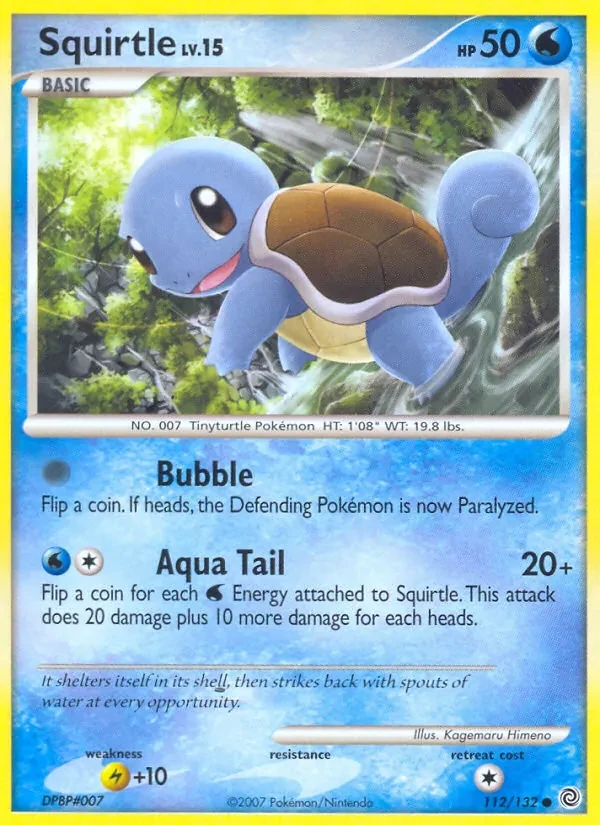 Squirtle 112/132 Secret Wonders Pokémon card