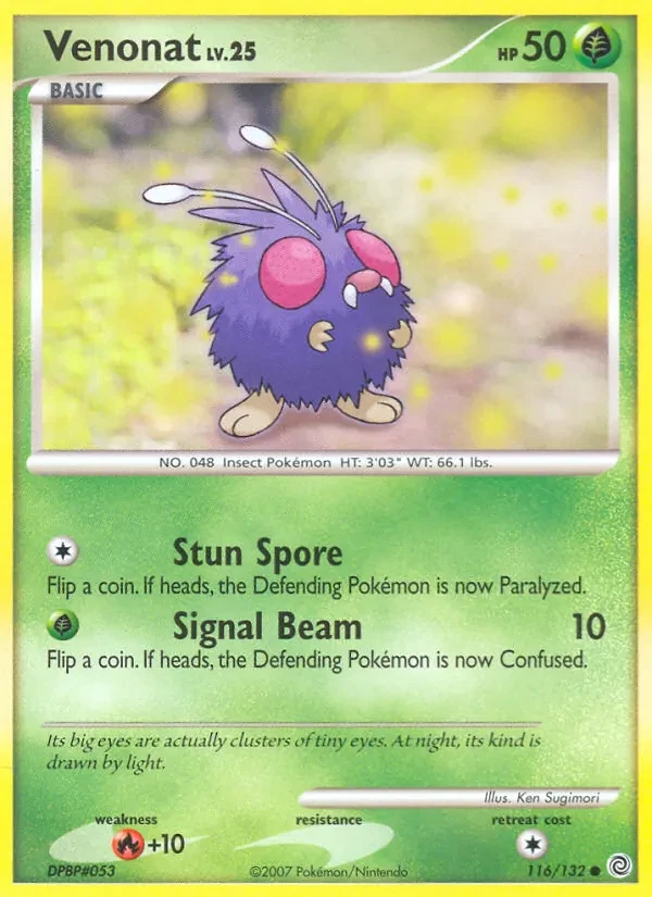 Venonat 116/132 Secret Wonders Pokémon card