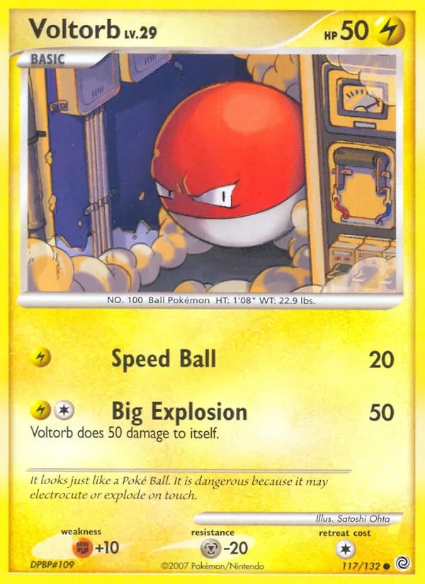 Voltorb 117/132 Secret Wonders Pokémon card