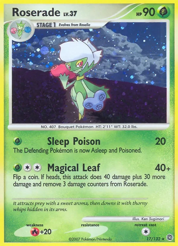 Roserade 17/132 Secret Wonders Pokémon card