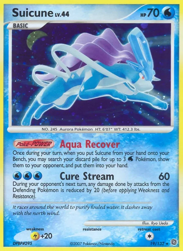 Suicune 19/132 Secret Wonders Pokémon card