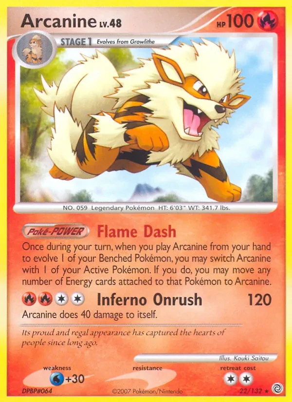 Arcanine 22/132 Secret Wonders Pokémon card