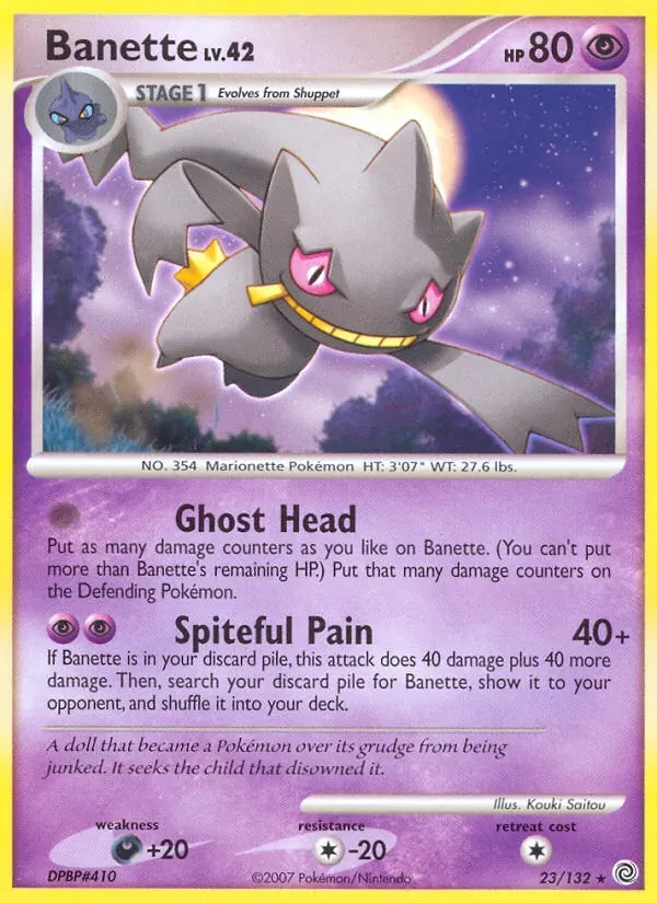 Banette 23/132 Secret Wonders Pokémon card