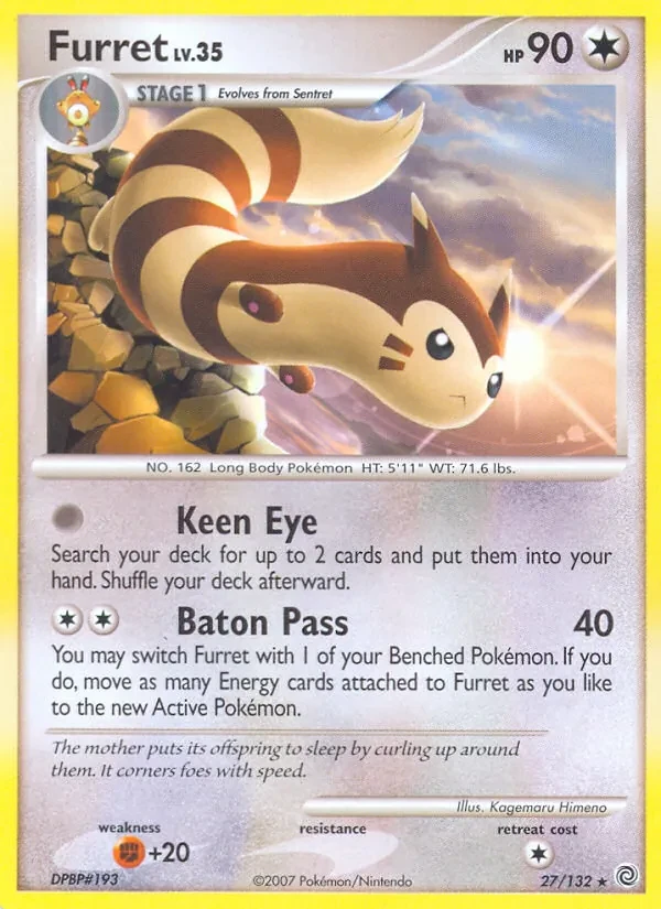 Furret 27/132 Secret Wonders Pokémon card