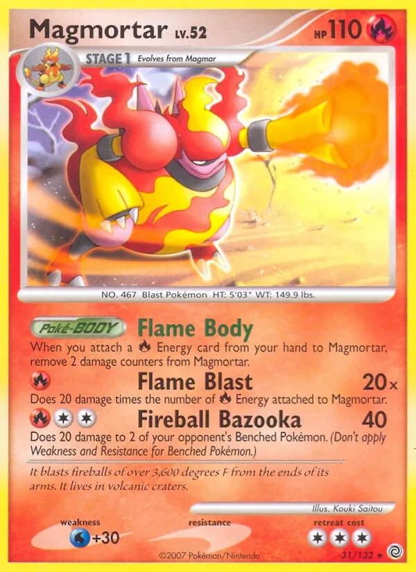 Carte Pokémon Magmortar 31/132 Secret Wonders