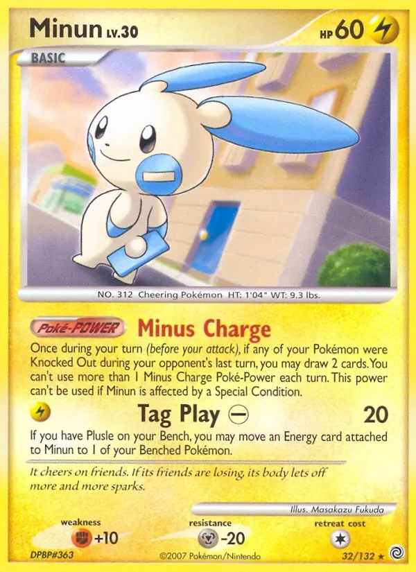 Minun 32/132 Secret Wonders Pokémon Karte