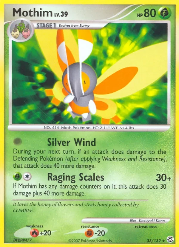 Mothim 33/132 Secret Wonders Pokémon card