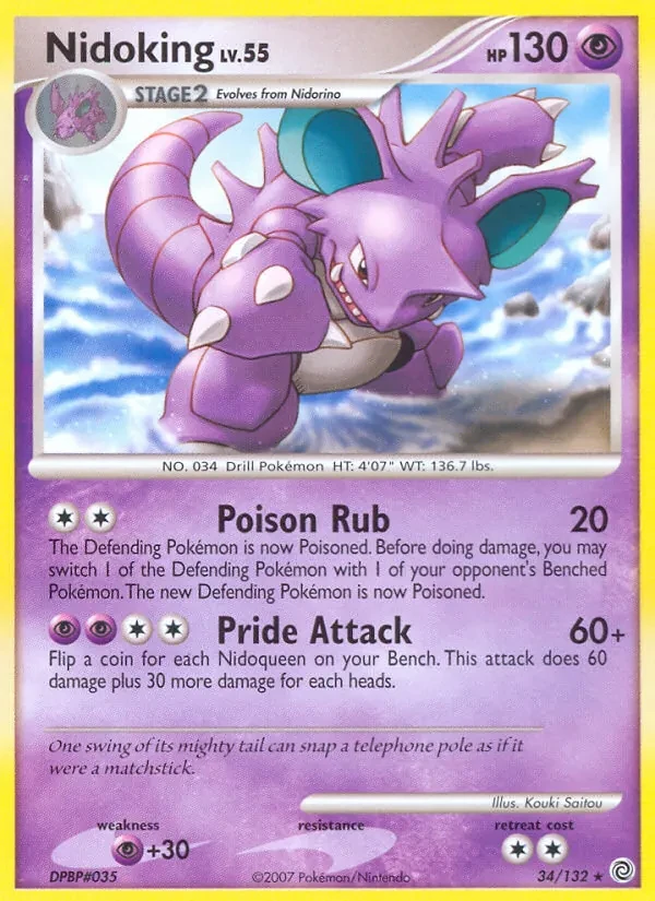 Nidoking 34/132 Secret Wonders Pokémon Karte