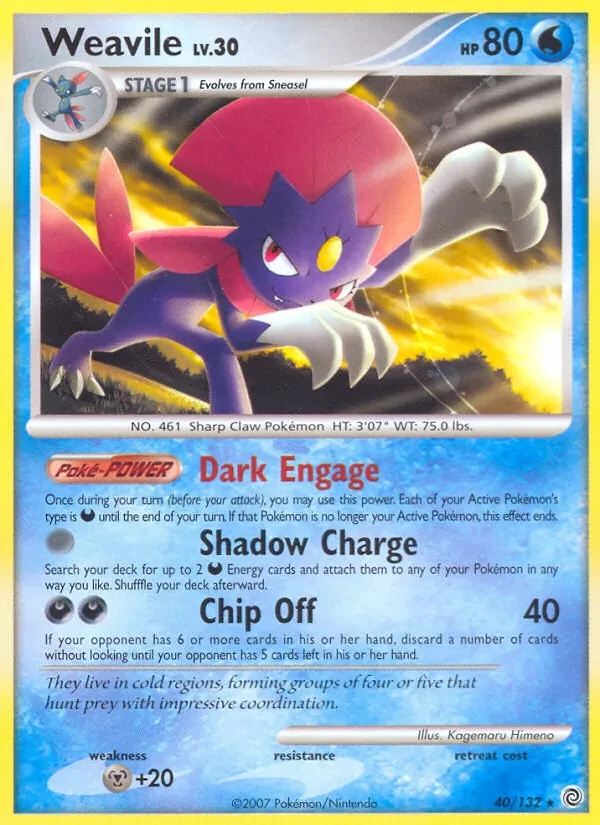 Weavile 40/132 Secret Wonders Pokémon Karte
