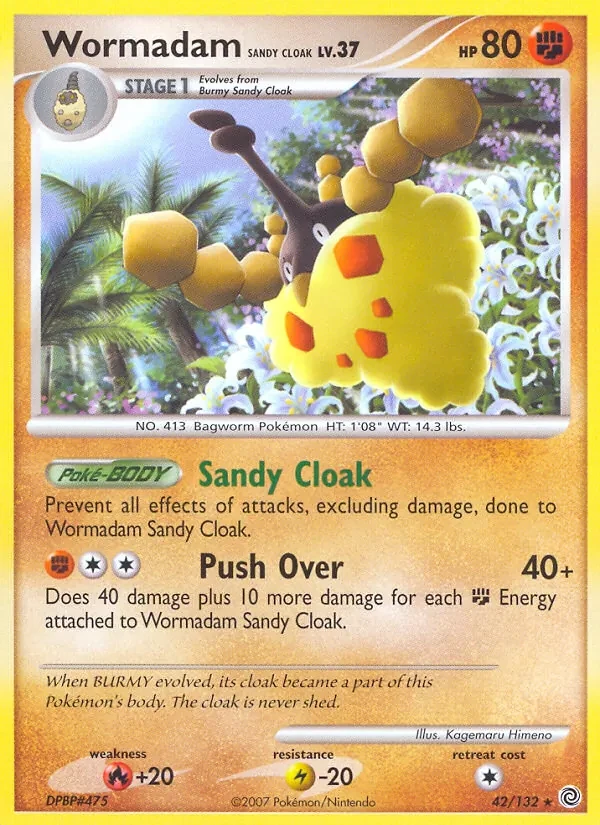 Wormadam Sandy Cloak 42/132 Secret Wonders Pokémon card