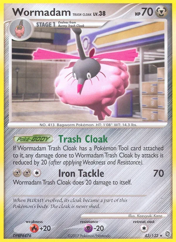 Wormadam Trash Cloak 43/132 Secret Wonders Pokémon card