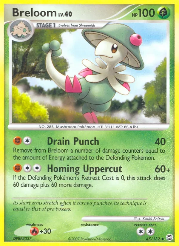 Breloom 45/132 Secret Wonders Pokémon card