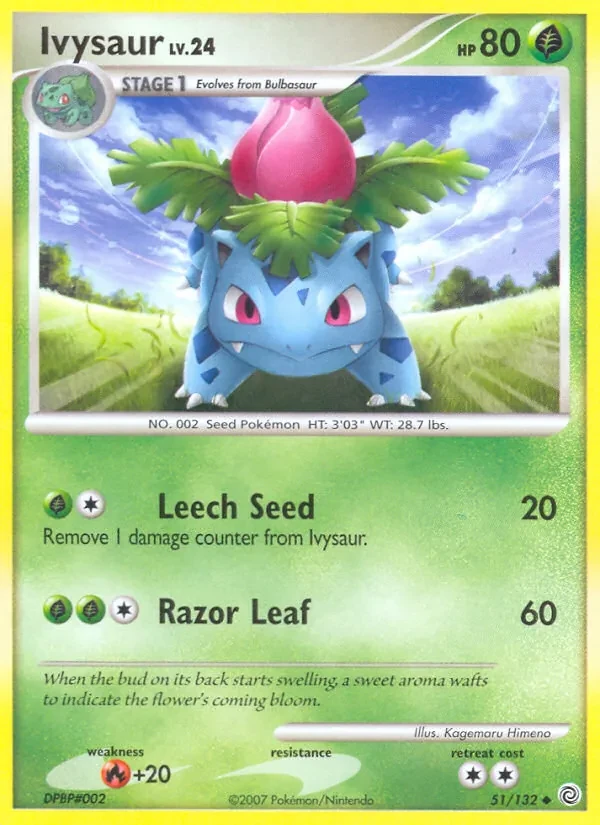 Ivysaur 51/132 Secret Wonders Pokémon Karte