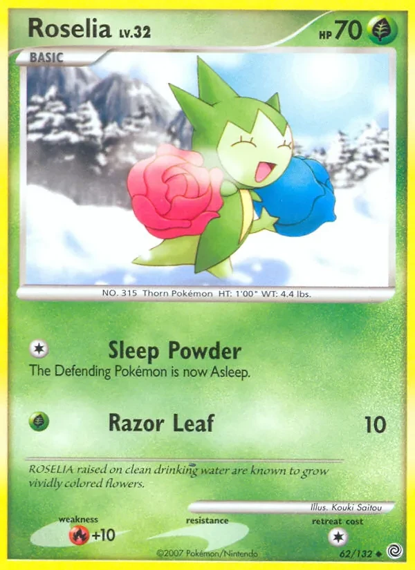 Roselia 62/132 Secret Wonders Pokémon card