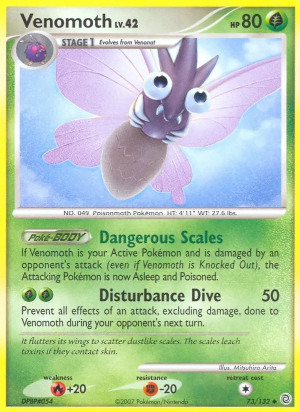Venomoth 73/132 Secret Wonders Pokémon card
