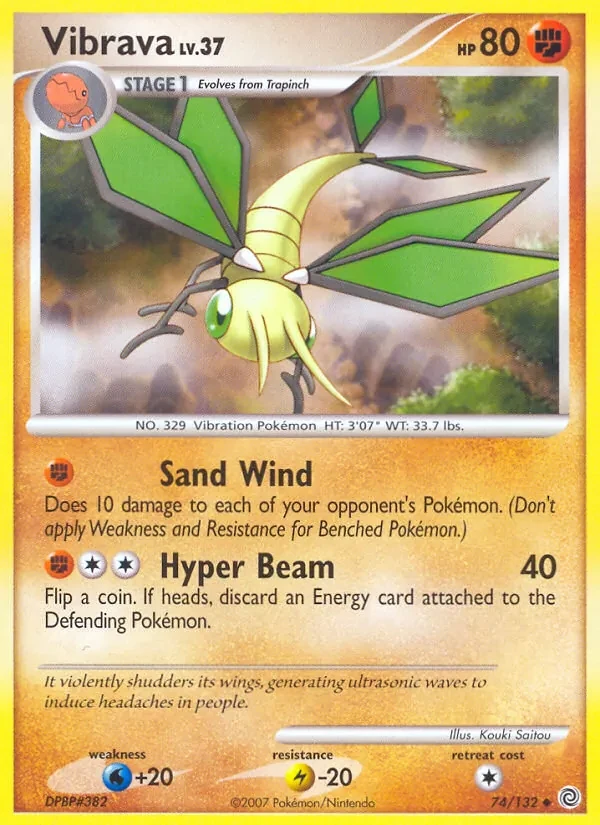 Vibrava 74/132 Secret Wonders Pokémon card