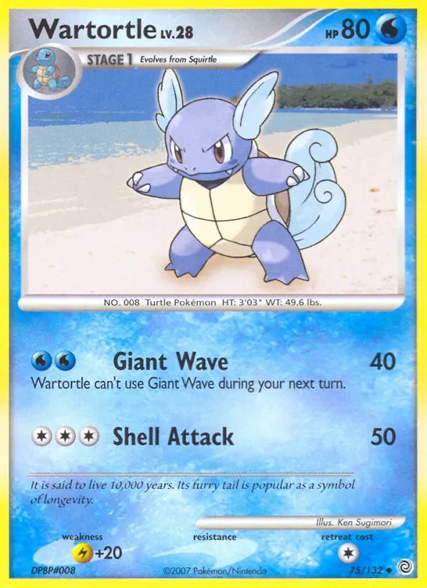 Wartortle 75/132 Secret Wonders Pokémon card