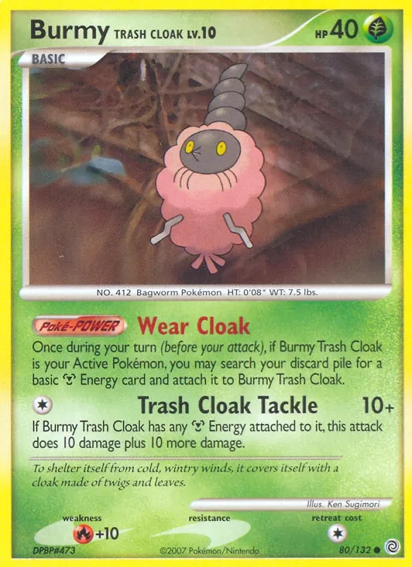 Carta Pokémon Burmy Trash Cloak 80/132 Secret Wonders