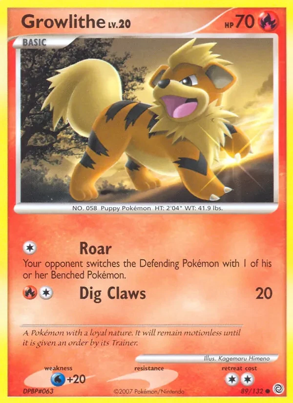 Growlithe 89/132 Secret Wonders Pokémon Karte