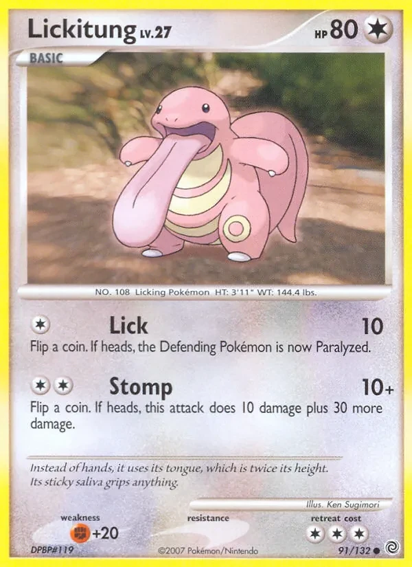 Lickitung 91/132 Secret Wonders Pokémon card