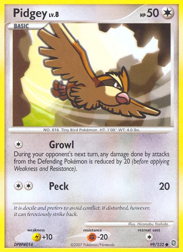 Pidgey 99/132 Secret Wonders Pokémon card