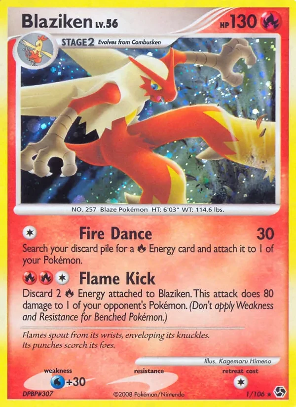 Blaziken 1/106 Great Encounters Pokémon card