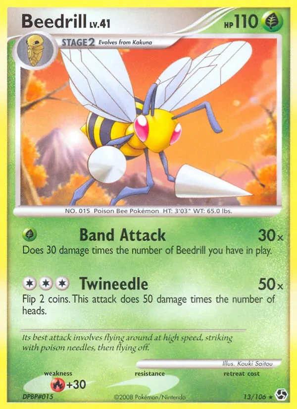 Beedrill 13/106 Great Encounters Pokémon card