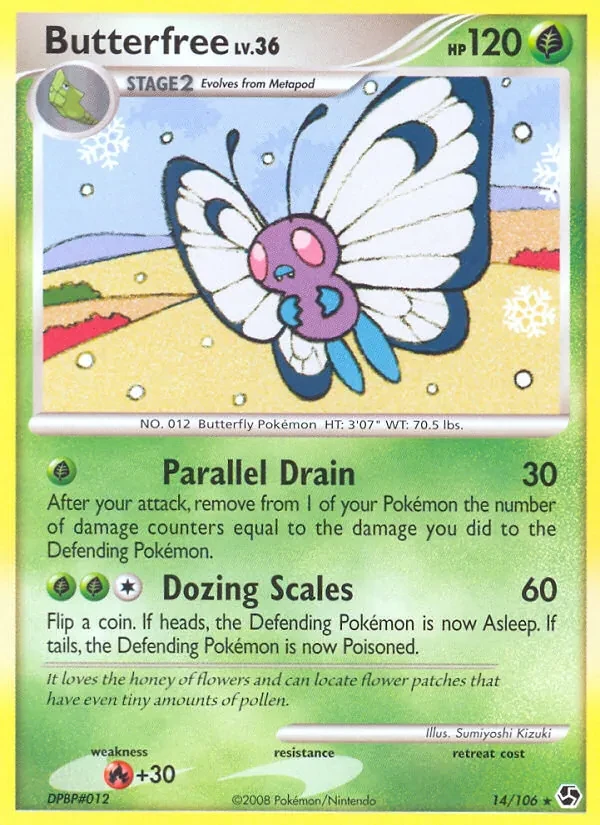 Butterfree 14/106 Great Encounters Pokémon card