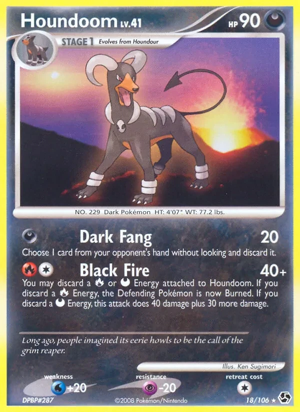 Houndoom 18/106 Great Encounters Pokémon card