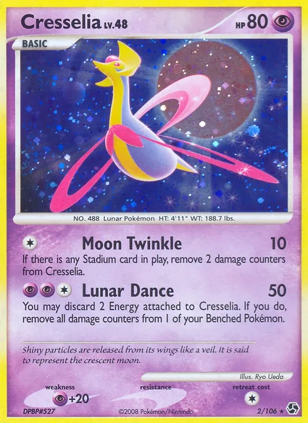 Cresselia 2/106 Great Encounters Pokémon card