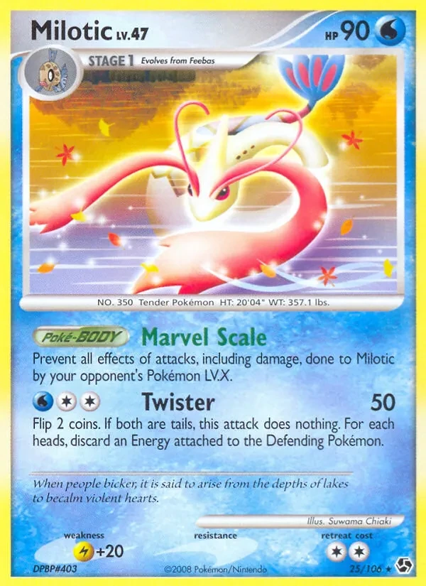 Milotic 25/106 Great Encounters Pokémon card