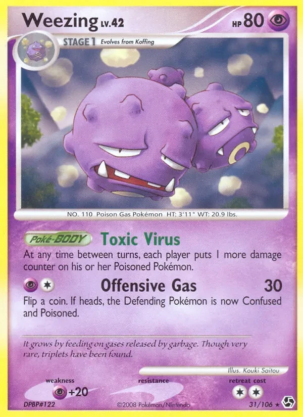 Weezing 31/106 Great Encounters Pokémon Karte