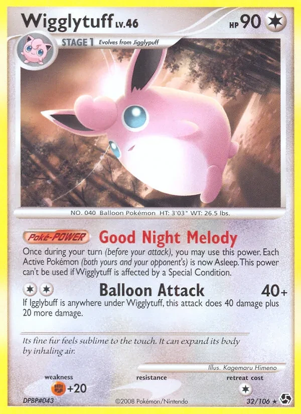 Wigglytuff 32/106 Great Encounters Pokémon card