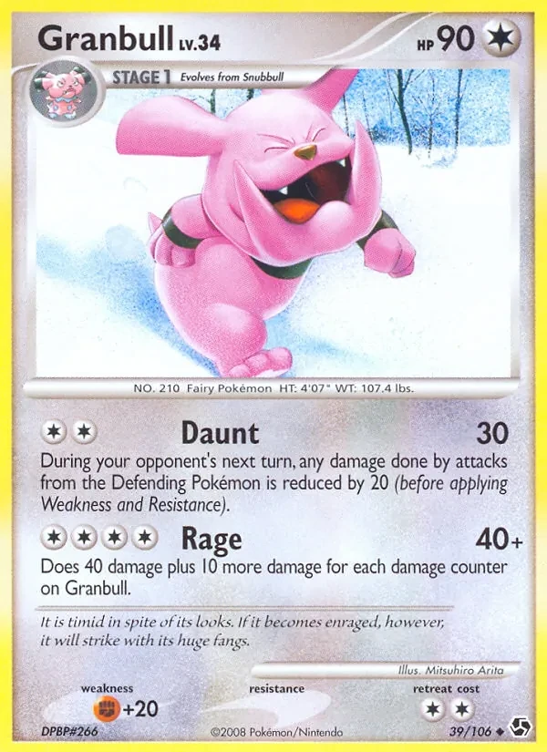 Granbull 39/106 Great Encounters Pokémon card