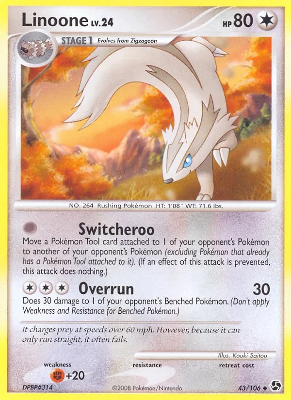 Linoone 43/106 Great Encounters Pokémon card