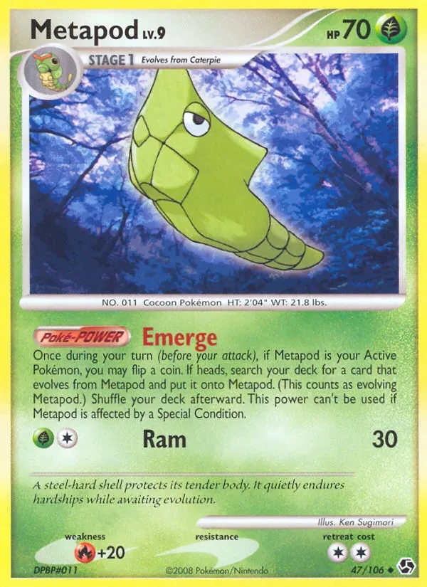Metapod 47/106 Great Encounters Pokémon card